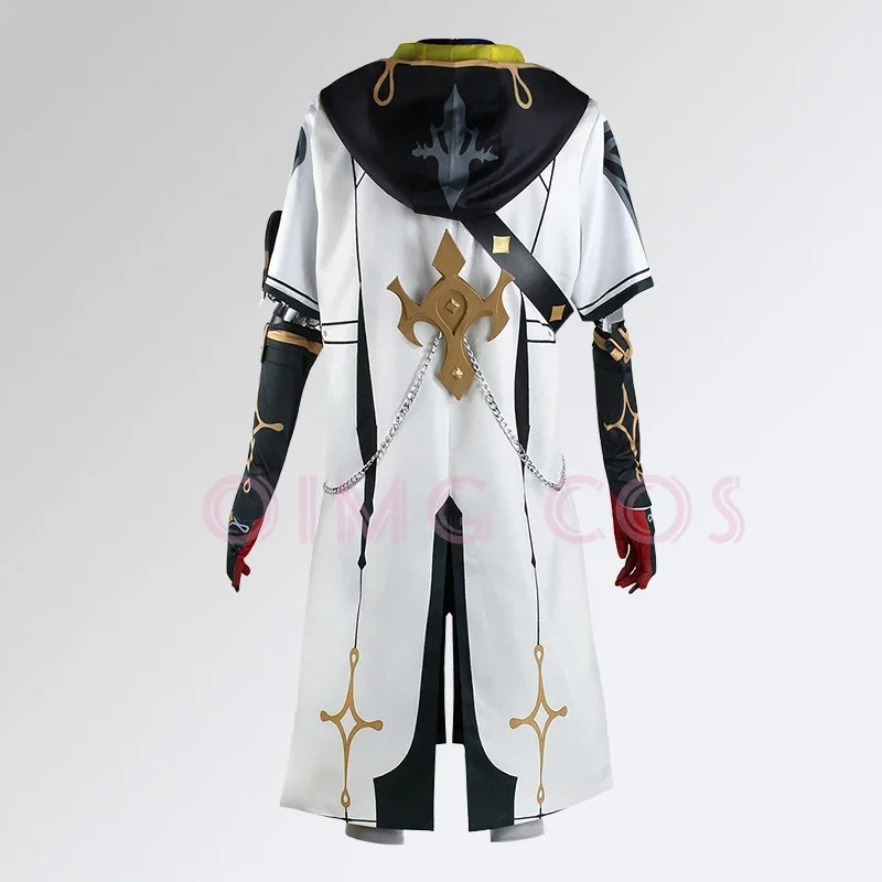 Anime Cosplay Albedo - Kostum Cosplay CyGenshin Impact Albedo Wig