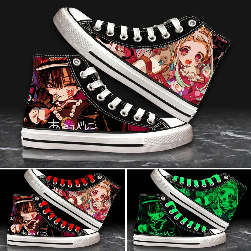 Anime Cosplay Youtube - Sepatu Kanvas Kasut Sniker Lampu Malam