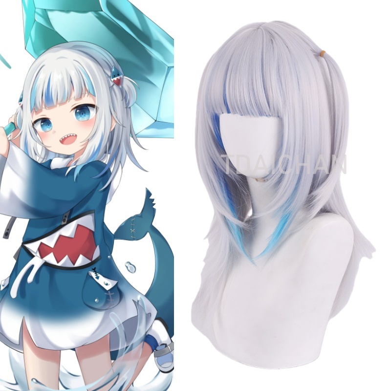 Anime Cosplay Event 2025 - Wig Cosplay Gawr Gura 2025, Rambut