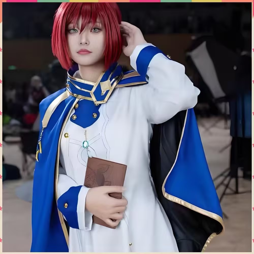 Anime Cosplay Red Hair - Kostum Cosplay Shirayuki Anime Putri Salju