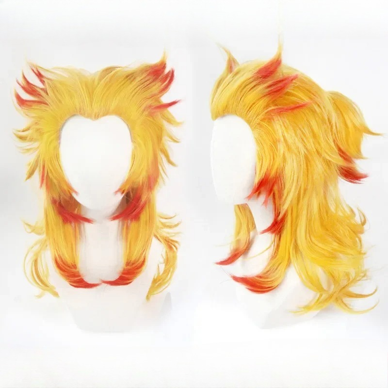 Anime Cosplay Red Hair - Wig Rengoku Kyoujurou Kimetsu No Yaiba