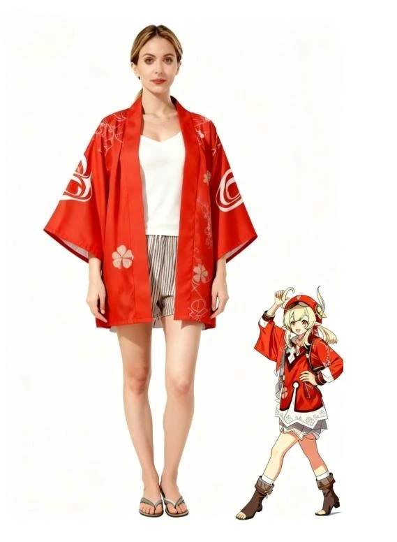 Anime Cosplay Kimono - Kimono Cosplay Genshin Impact, Jubah Animasi