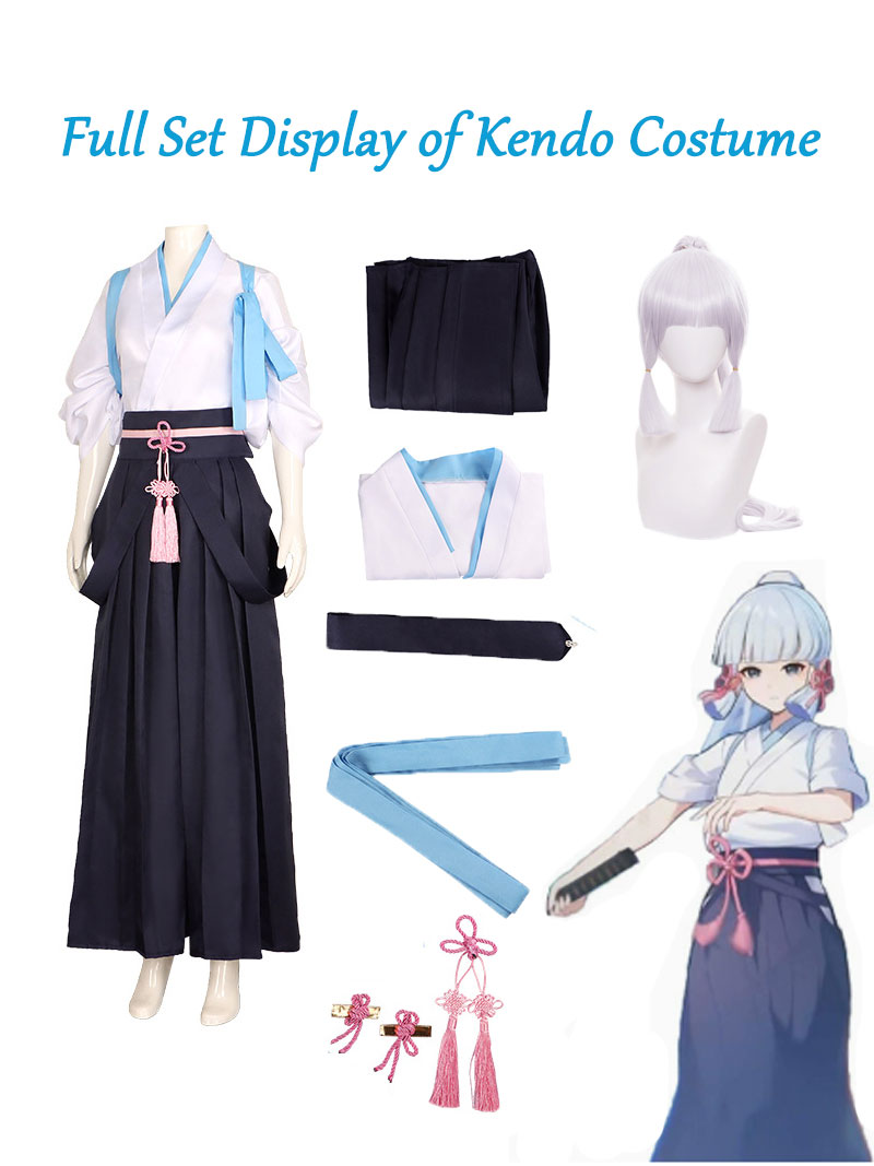 Anime Cosplay Kimono - Kamisato Ayaka Cosplay Kimono Kostum Anime