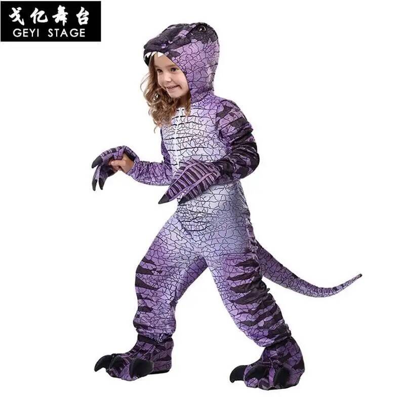 Anime Cosplay Kid - Kostum Cosplay Pesta Dinosaurus Tyrannosaurus Ungu