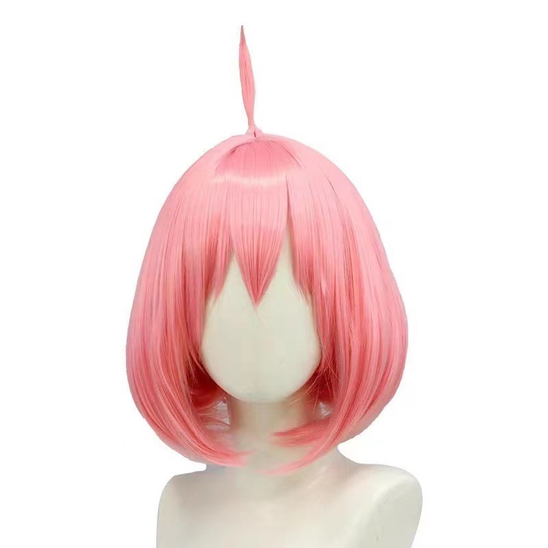 Wig bob merah muda untuk cospl - Anime Cosplay Anya ulasan dan harga