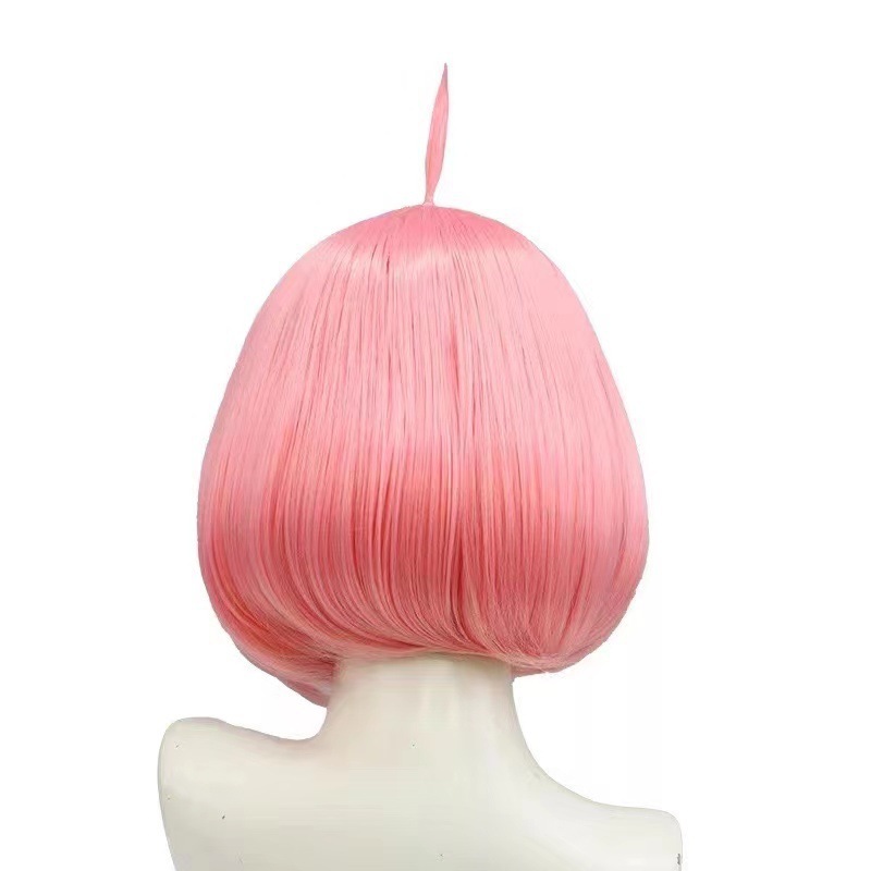 Wig bob merah muda untuk cospl - Anime Cosplay Anya ulasan dan harga