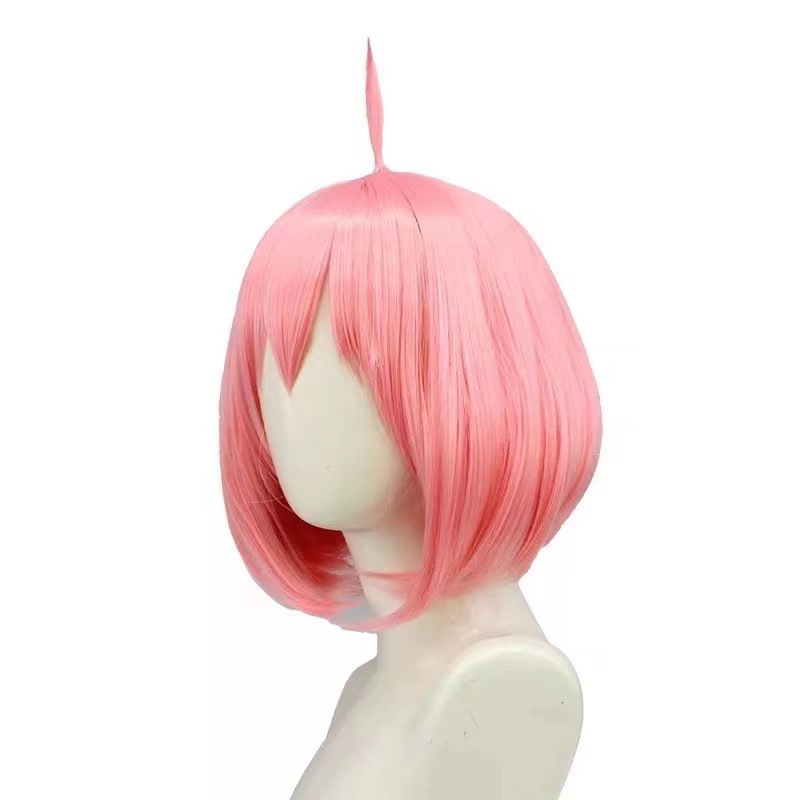 Wig bob merah muda untuk cospl - Anime Cosplay Anya ulasan dan harga