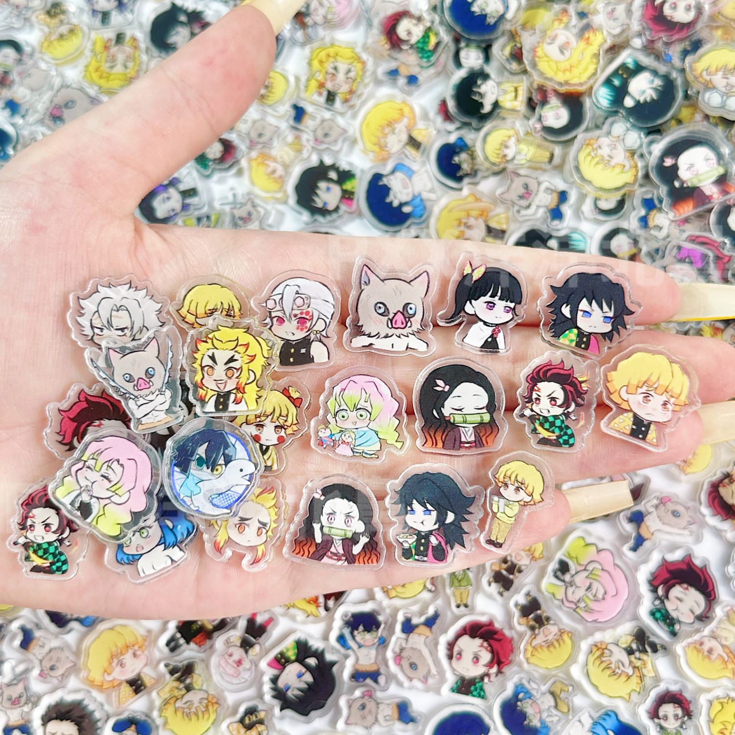 50/100Pcs Lembaran Akrilik Min - Anime Cosplay Demon Slayer ulasan dan harga