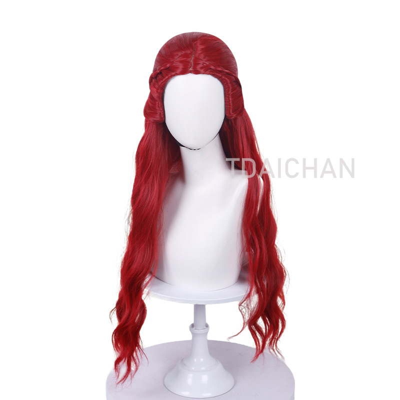 Wig Cosplay Keriting Merah Gay - Anime Cosplay Red Hair ulasan dan harga