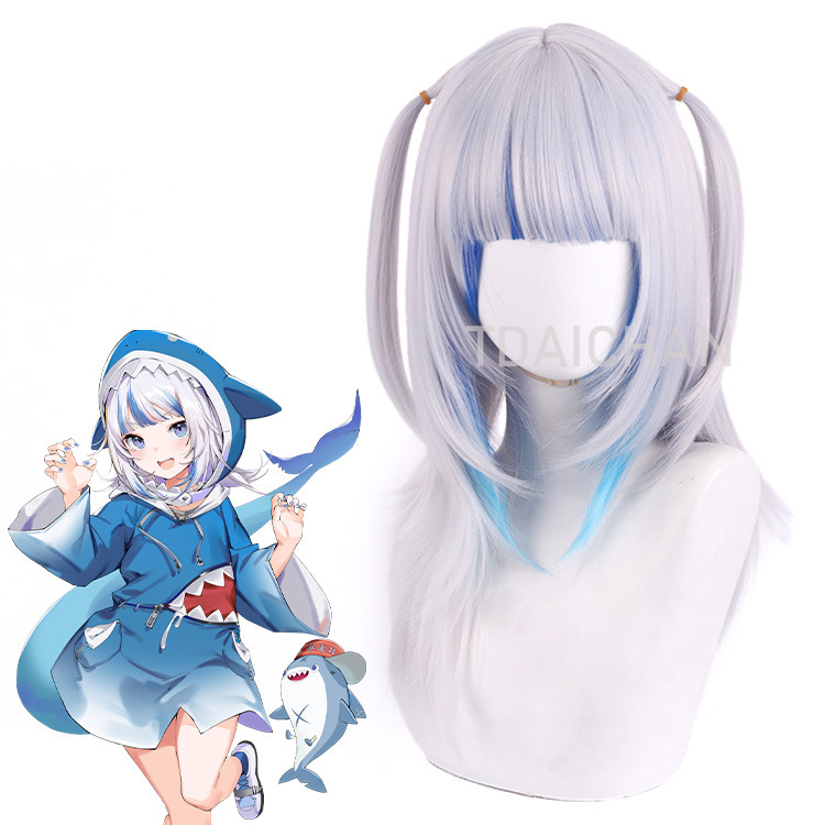 Wig Cosplay Gawr Gura 2025, Ra - Anime Cosplay Event 2025 ulasan dan harga