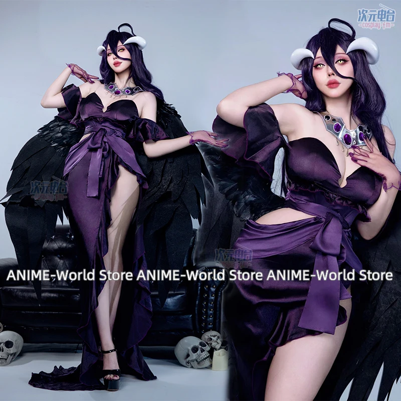 Kostum Cosplay Anime Overlord  - Anime Cosplay Albedo ulasan dan harga