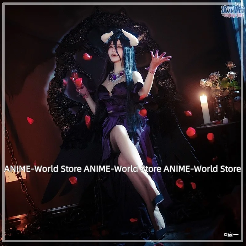Kostum Cosplay Anime Overlord  - Anime Cosplay Albedo ulasan dan harga