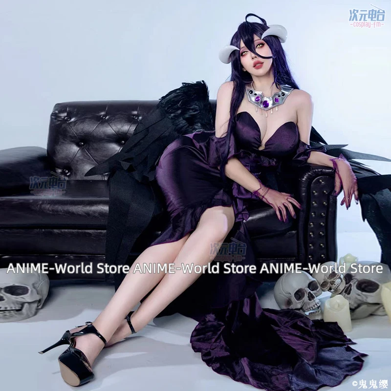 Kostum Cosplay Anime Overlord  - Anime Cosplay Albedo ulasan dan harga