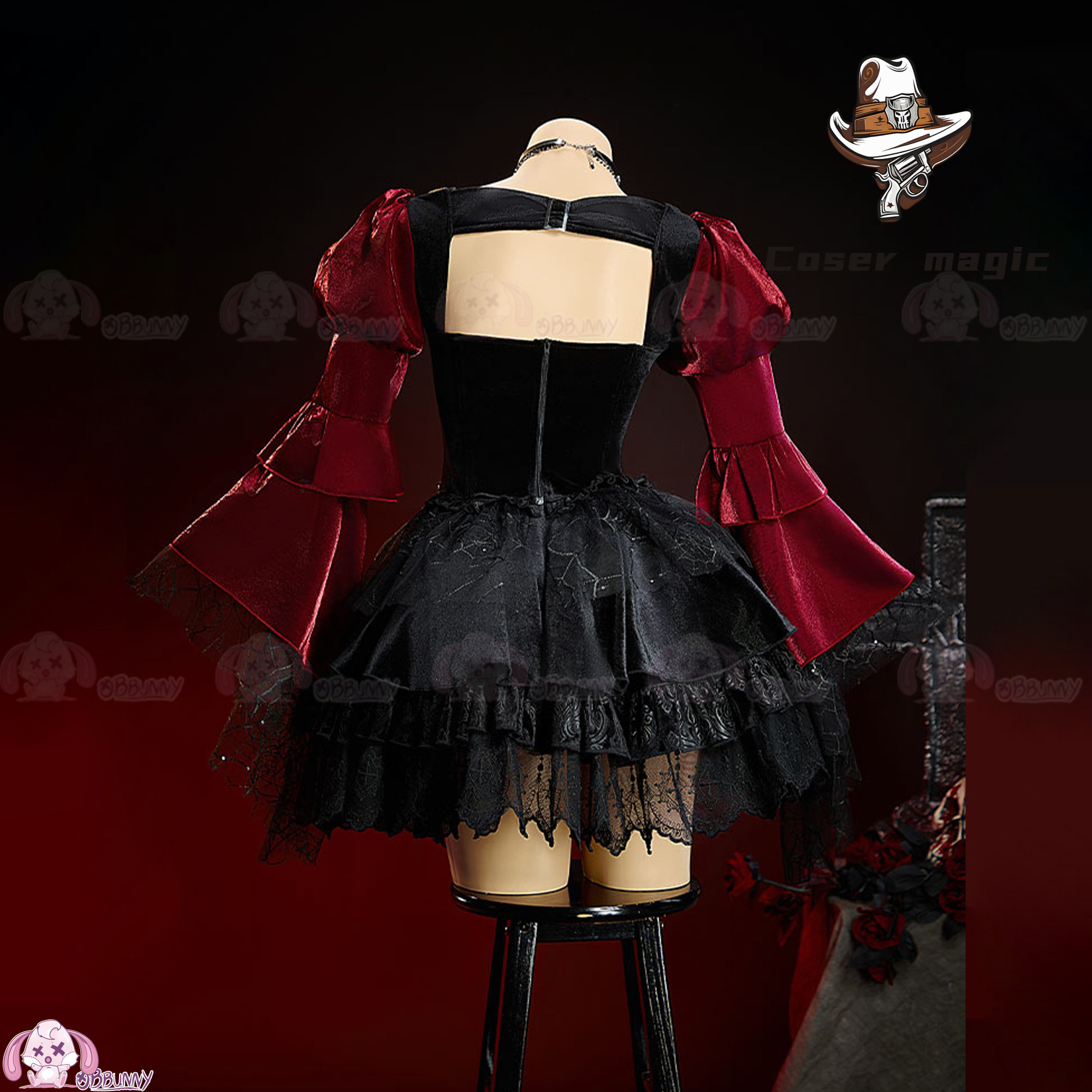 Gaun Lolita Gelap Gotik Dongen - Anime Cosplay For Girls ulasan dan harga