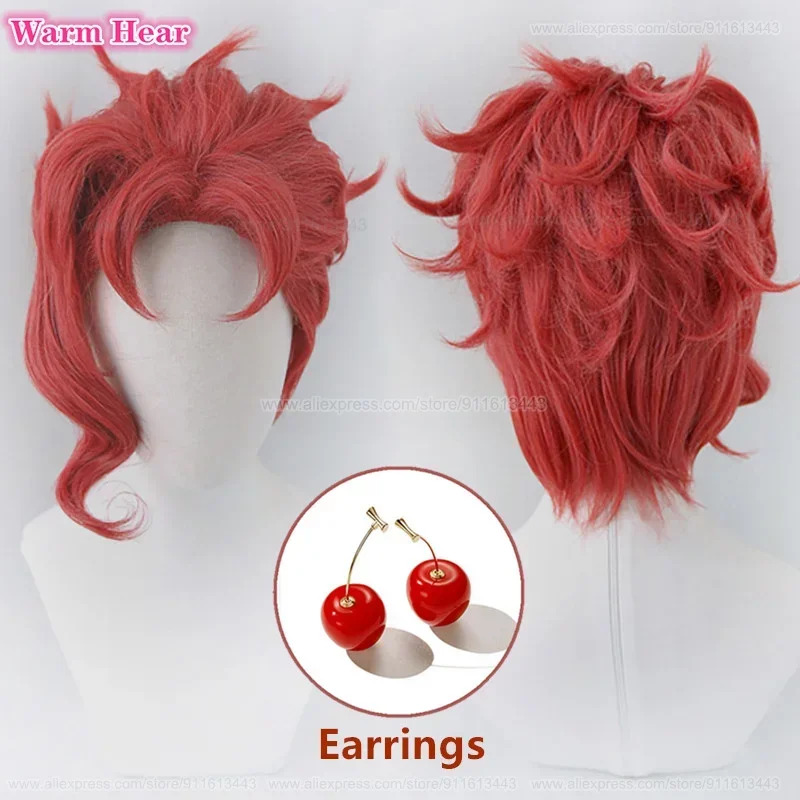 Noriaki Kakyoin Wig Anime Cosp - Anime Cosplay Red Hair ulasan dan harga