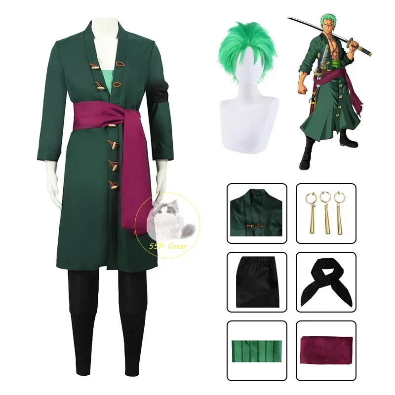 Anime Roronoa Zoro Cosplay Kos - Anime Cosplay Anya ulasan dan harga