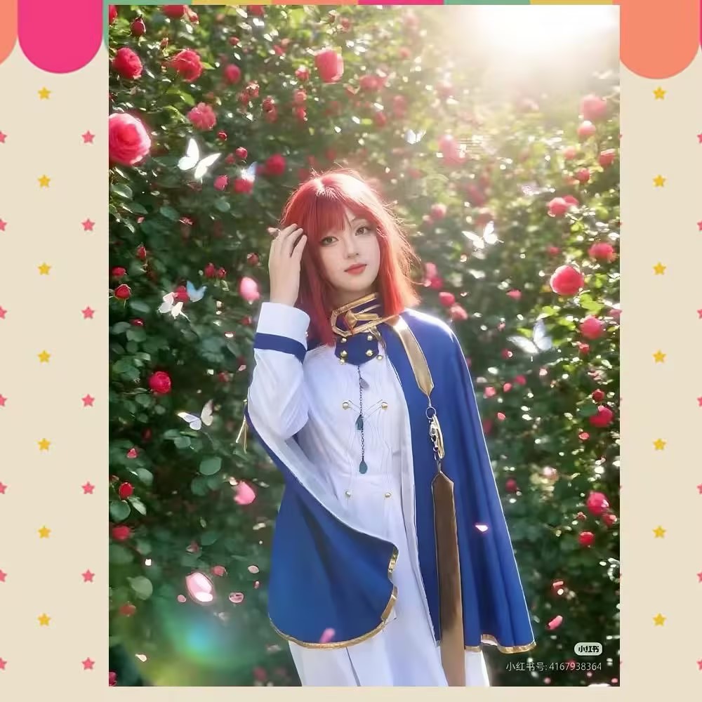 Kostum Cosplay Shirayuki Anime - Anime Cosplay Red Hair ulasan dan harga