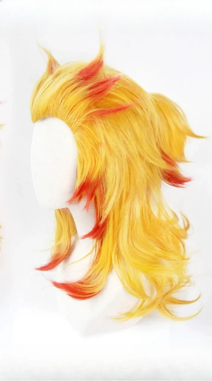 Wig Rengoku Kyoujurou Kimetsu  - Anime Cosplay Red Hair ulasan dan harga