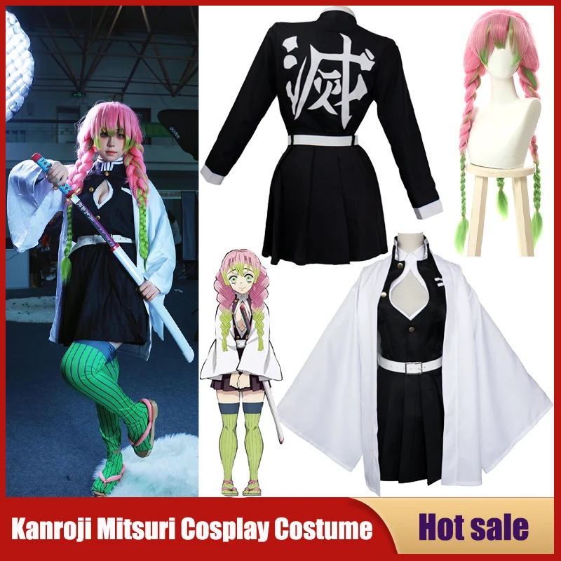 Kostum Cosplay Anime Kanroji M - Anime Cosplay Demon Slayer ulasan dan harga