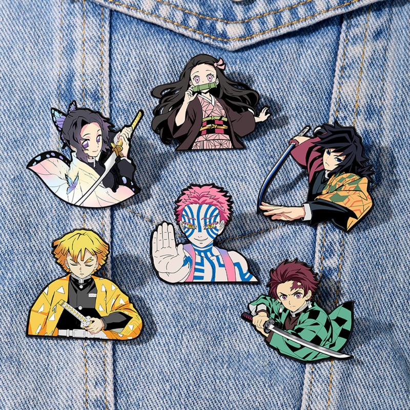 Pin logam imut Demon Slayer Ka - Anime Cosplay Demon Slayer ulasan dan harga