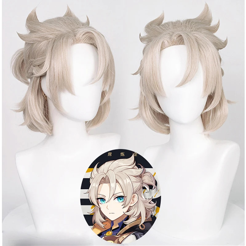 Wig Albedo Genshin Impact Vivi - Anime Cosplay Albedo ulasan dan harga
