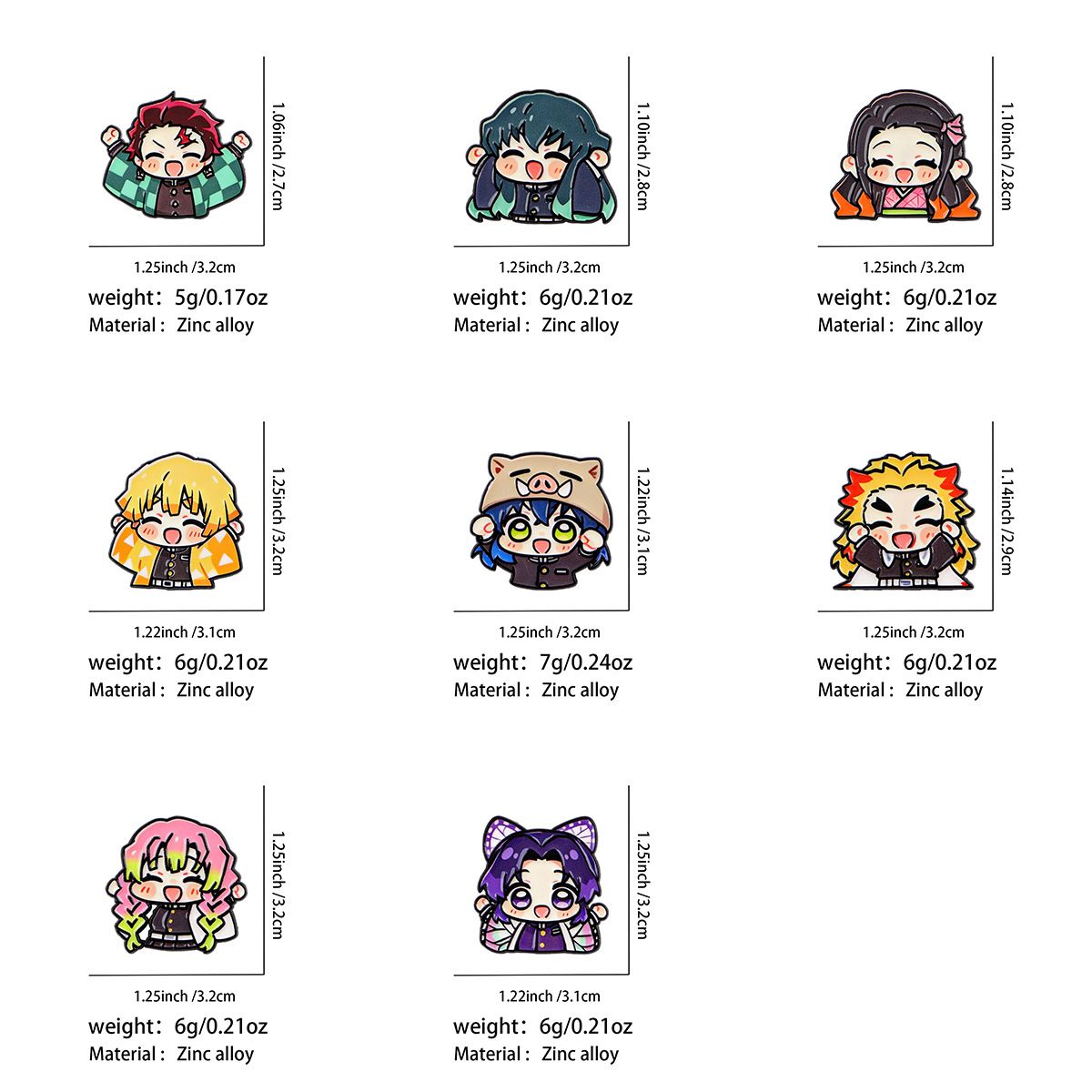 Bros Pin Logam Demon Slayer Ki - Anime Cosplay Demon Slayer ulasan dan harga