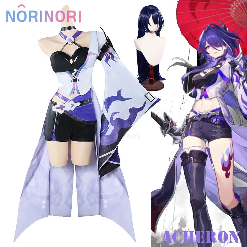 Kostum Wig Acheron 2025 Game H - Anime Cosplay Event 2025 ulasan dan harga