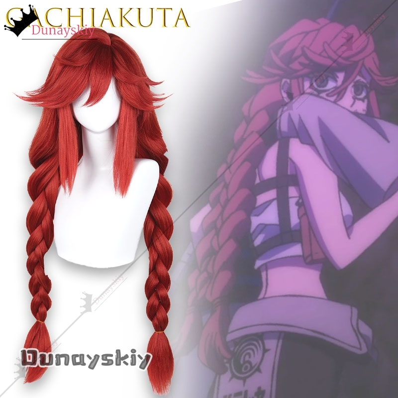 YiNuo@GACHIAKUTA Riyo Wig Cosp - Anime Cosplay Red Hair ulasan dan harga