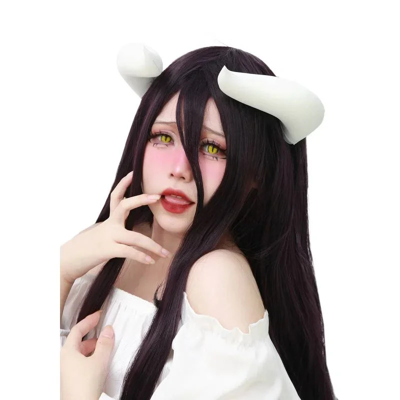 2026 Tanduk Putih Dengan Klip  - Anime Cosplay Albedo ulasan dan harga