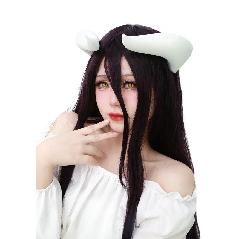 2026 Tanduk Putih Dengan Klip  - Anime Cosplay Albedo ulasan dan harga