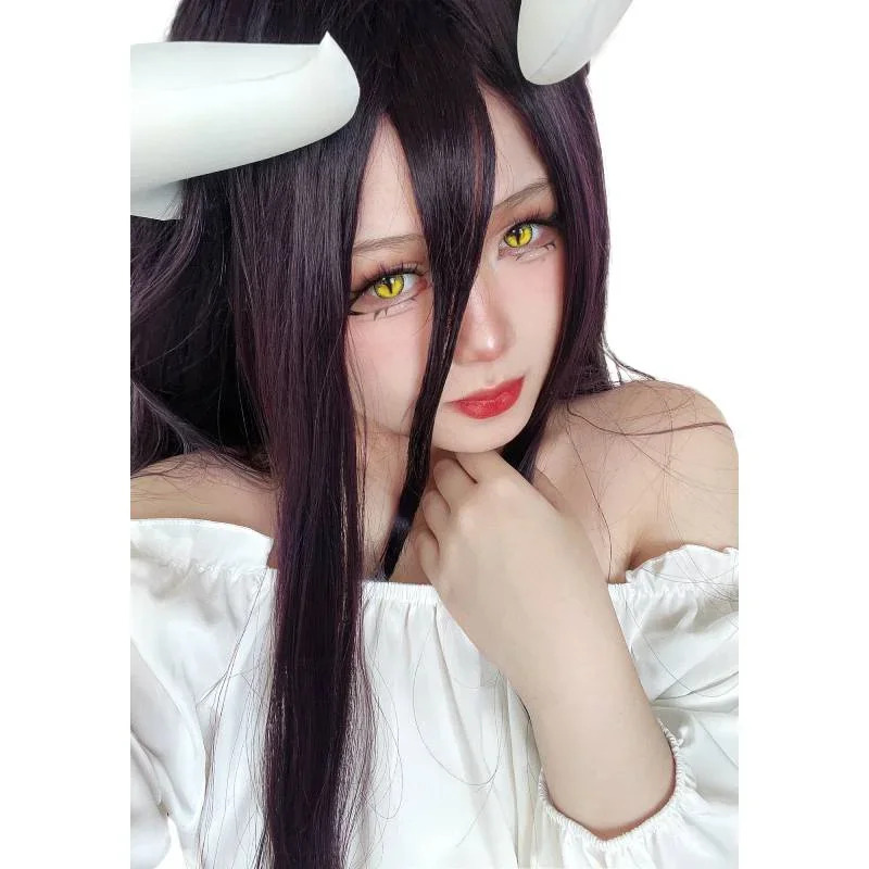2026 Tanduk Putih Dengan Klip  - Anime Cosplay Albedo ulasan dan harga