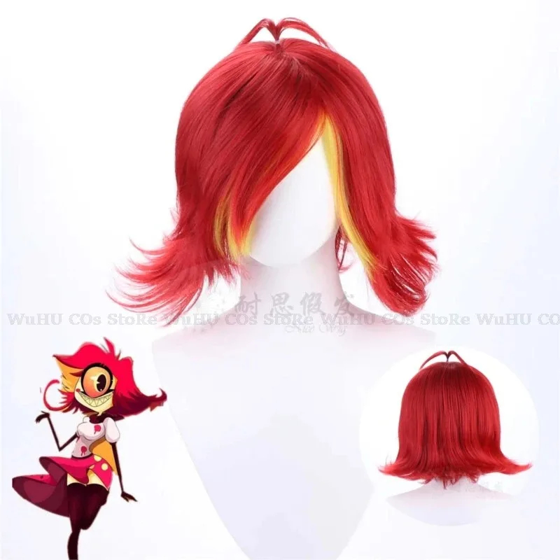 Wig Cosplay Anime Hotel Hasbin - Anime Cosplay Red Hair ulasan dan harga